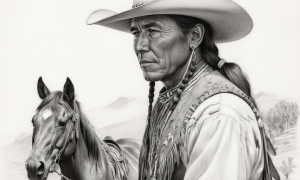Native American with his horse