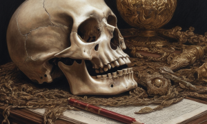 Skull and Pencils